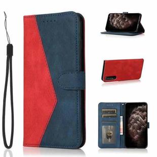 For Sony Xperia 5 III Dual-color Stitching Leather Phone Case(Red Blue)
