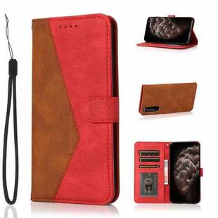 For Sony Xperia 5 III Dual-color Stitching Leather Phone Case(Brown Red)