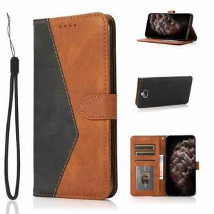 For Sony Xperia 10 Dual-color Stitching Leather Phone Case(Black Brown)