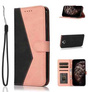 For Sony Xperia 10 Dual-color Stitching Leather Phone Case(Black Rose Gold)