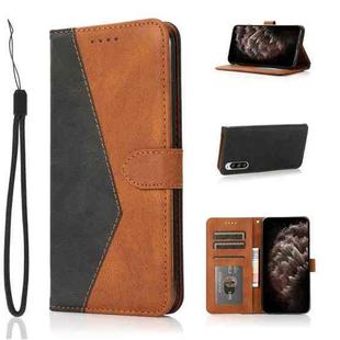 For Sony Xperia 10 II Dual-color Stitching Leather Phone Case(Black Brown)
