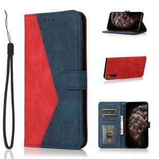 For Sony Xperia 10 III Dual-color Stitching Leather Phone Case(Red Blue)