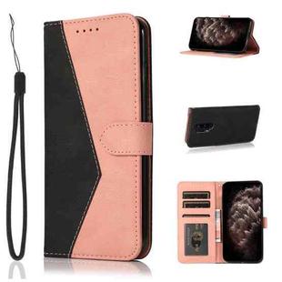 For OnePlus 8 Pro Dual-color Stitching Leather Phone Case(Black Rose Gold)