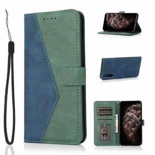 For OnePlus Nord CE 5G Dual-color Stitching Leather Phone Case(Blue Green)
