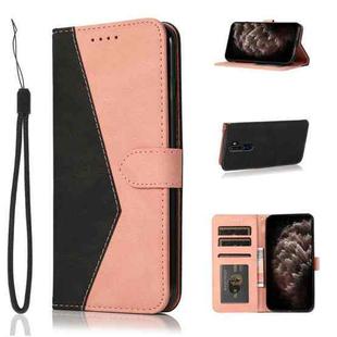 For OPPO A5 2020 / A9 2020 Dual-color Stitching Leather Phone Case(Black Rose Gold)