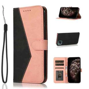 For OPPO A53 5G / A72 5G / A73 5G Dual-color Stitching Leather Phone Case(Black Rose Gold)