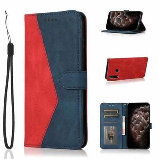 For Honor 10i / Honor 20 lite Dual-color Stitching Leather Phone Case(Red Blue)