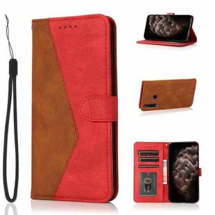 For Honor 10i / Honor 20 lite Dual-color Stitching Leather Phone Case(Brown Red)