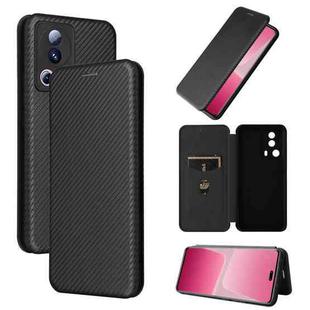 For Xiaomi 13 Lite Carbon Fiber Texture Flip Leather Phone Case(Black)