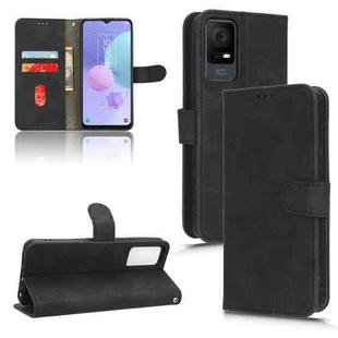 For TCL 408 Skin Feel Magnetic Flip Leather Phone Case(Black)