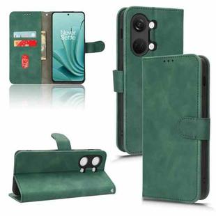 For OnePlus Ace 2V Skin Feel Magnetic Flip Leather Phone Case(Green)