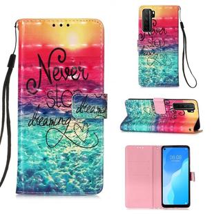 For Huawei nova 7 SE 3D Painting Horizontal Flip Leather Case with Holder & Card Slot & Lanyard(Catch Dream)