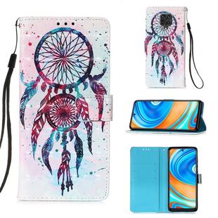 For Xiaomi Redmi Note 9S 3D Painting Horizontal Flip Leather Case with Holder & Card Slot & Lanyard(Colorful Wind Chimes)