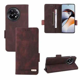 For OnePlus 11R 5G Magnetic Clasp Leather Phone Case(Brown)