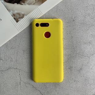 For Huawei Honor V20 Shockproof Frosted TPU Protective Case(Yellow)