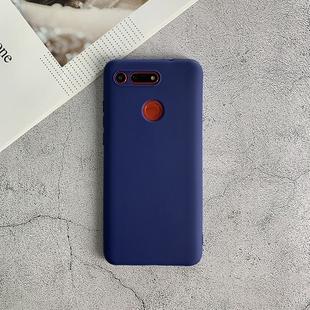 For Huawei Honor V20 Shockproof Frosted TPU Protective Case(Dark Blue)