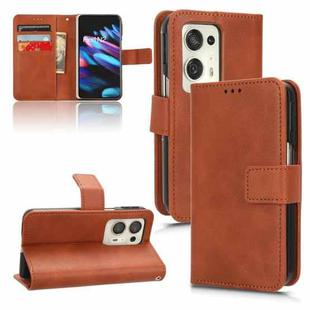 For OPPO Find N2 Lambskin Leather Phone Case(Brown)