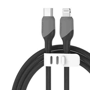 KUULAA KL-X57 30W USB-C/Type-C to 8 Pin Liquid Silicone MFI Data Cable, Length:1m(Black)