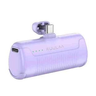 KUULAA KL-YD47 4500mAh USB-C/Type-C Interface Mini Power Bank(Purple)