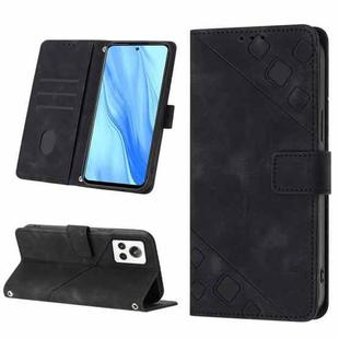 For Realme GT2 Explorer Master Skin-feel Embossed Leather Phone Case(Black)
