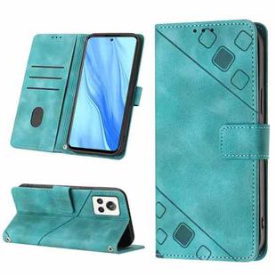For Realme GT2 Explorer Master Skin-feel Embossed Leather Phone Case(Green)