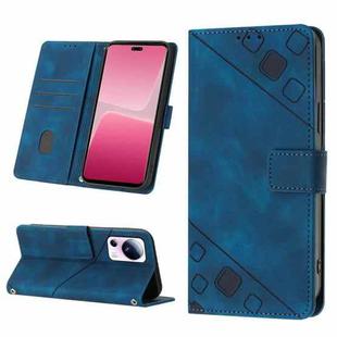 For Xiaomi 13 Lite 5G Skin-feel Embossed Leather Phone Case(Blue)
