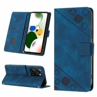 For Xiaomi Poco X5 Pro 5G / Redmi Note 12 Pro Speed Skin-feel Embossed Leather Phone Case(Blue)