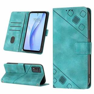 For ZTE Libero 5G III Skin-feel Embossed Leather Phone Case(Green)