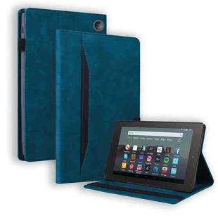 For Amazon Kindle Fire 7 2022 Business Shockproof Horizontal Flip Leather Tablet Case with Wake-up Function(Blue)