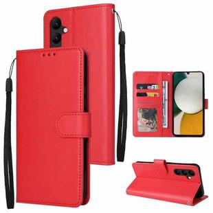 For Samsung Galaxy A34 3 Card Slots Multifunctional Leather Phone Case(Red)