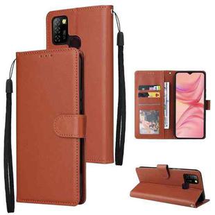 For Infinix Hot 10 Lite 3 Card Slots Multifunctional Leather Phone Case(Brown)