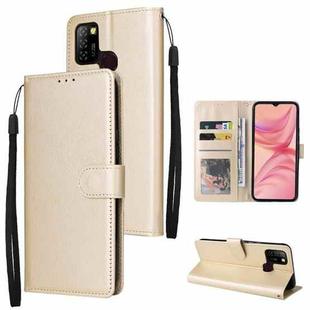 For Infinix Hot 10 Lite 3 Card Slots Multifunctional Leather Phone Case(Gold)