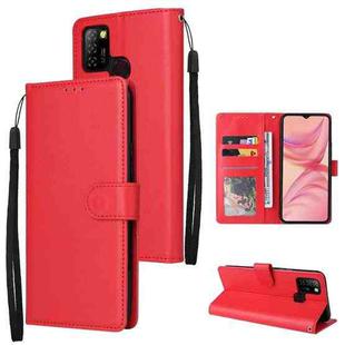 For Infinix Hot 10 Lite 3 Card Slots Multifunctional Leather Phone Case(Red)