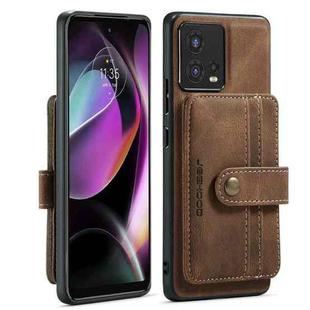 For Motorola Moto S30 Pro JEEHOOD RFID Blocking Anti-Theft Magnetic PU Phone Case(Brown)