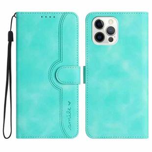 For iPhone 14 Pro Heart Pattern Skin Feel Leather Phone Case(Light Blue)