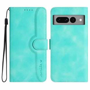 For Google Pixel 7 Pro 5G Heart Pattern Skin Feel Leather Phone Case(Light Blue)