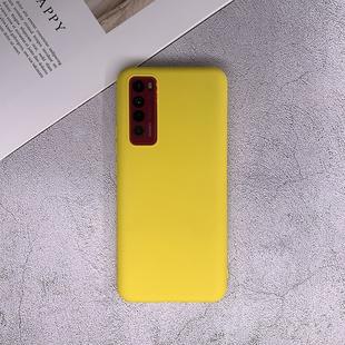 For Huawei Nova 7 Shockproof Frosted TPU Protective Case(Yellow)