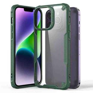 For iPhone 14 Plus Four-corner Glossy Shockproof Phone Case(Green)