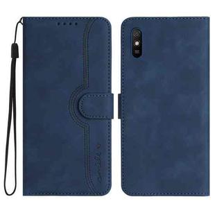For Xiaomi Redmi 9A/9AT/9i Heart Pattern Skin Feel Leather Phone Case(Royal Blue)