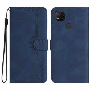 For Xiaomi Redmi 10A 4G Heart Pattern Skin Feel Leather Phone Case(Royal Blue)