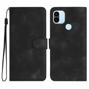 For Xiaomi Redmi A1+ Heart Pattern Skin Feel Leather Phone Case(Black)