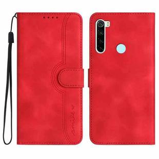 For Xiaomi Redmi Note 8T Heart Pattern Skin Feel Leather Phone Case(Red)