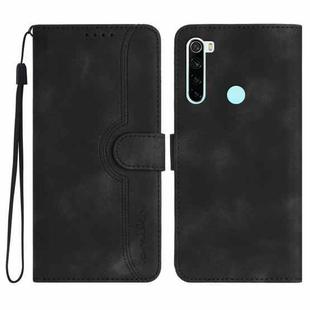 For Xiaomi Redmi Note 8T Heart Pattern Skin Feel Leather Phone Case(Black)