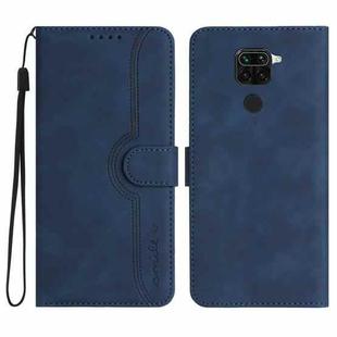 For Xiaomi Redmi Note 9 4G Global/10X 4G Heart Pattern Skin Feel Leather Phone Case(Royal Blue)