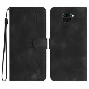 For Xiaomi Redmi Note 9 4G Global/10X 4G Heart Pattern Skin Feel Leather Phone Case(Black)
