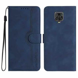 For Xiaomi Redmi Note 9 Pro Heart Pattern Skin Feel Leather Phone Case(Royal Blue)