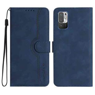 For Xiaomi Redmi Note 10 5G Heart Pattern Skin Feel Leather Phone Case(Royal Blue)