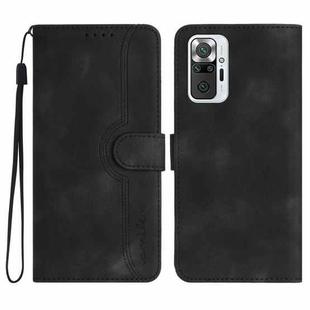 For Xiaomi Redmi Note 10 Pro 4G Global/Note 10 Pro Max Heart Pattern Skin Feel Leather Phone Case(Black)