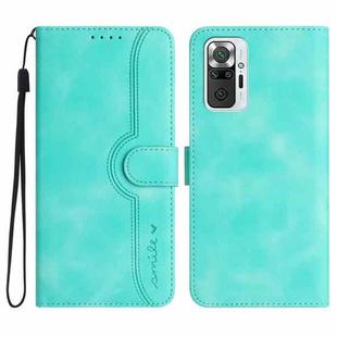 For Xiaomi Redmi Note 10 Pro 4G Global/Note 10 Pro Max Heart Pattern Skin Feel Leather Phone Case(Light Blue)