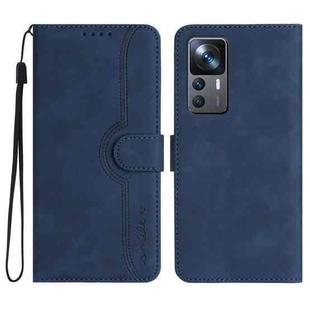 For Xiaomi 12T/12T Pro/Redmi K50 Ultra Heart Pattern Skin Feel Leather Phone Case(Royal Blue)